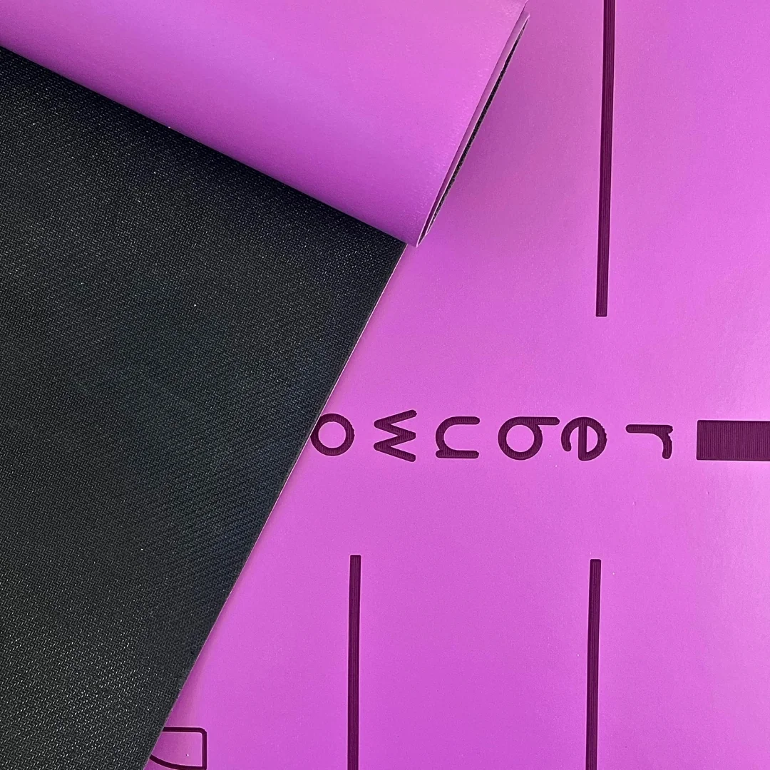 (OUTLET) Rebuwo Hizalama Tasarım 5mm Kauçuk Mat Kaydırmaz Yoga Mat Pilates Mat Mor