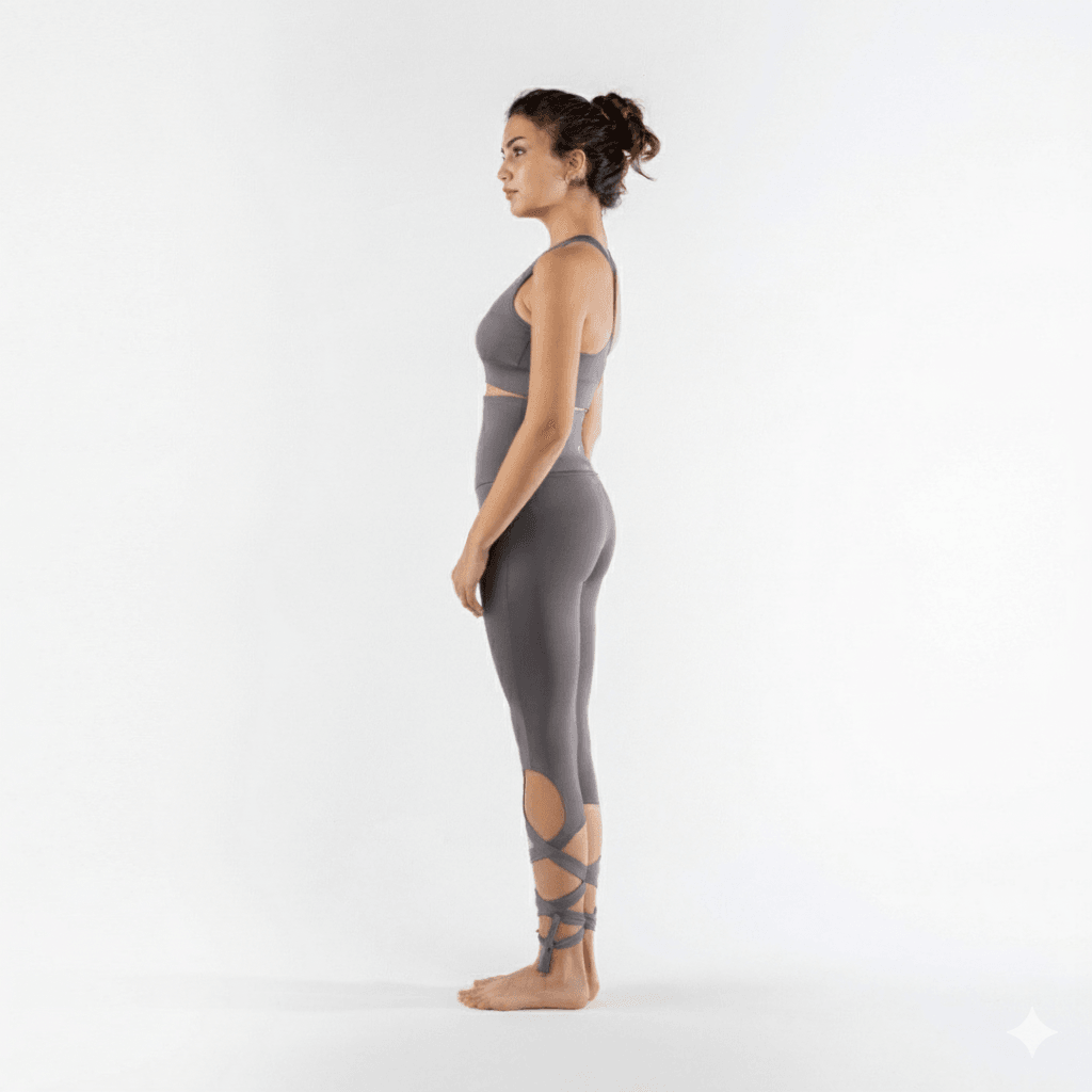 (OUTLET) Bordo Bağlamalı Tayt - Rebuwo Yüksek Bel Yoga ve Pilates Taytı