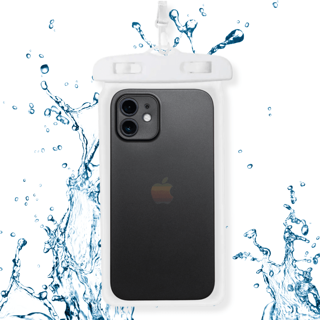 Cawooo Su Sporları, SUP, Kano ve Outdoor Aktiviteler İçin Su Geçirmez Telefon Kılıfı – Tüm Modellerle Uyumlu,Beyaz