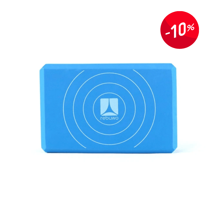 Rebuwo TPE Yoga Bloğu Mavi, Ekstra Konforlu Destek, Blue TPE Yoga Block, Non-Slip 