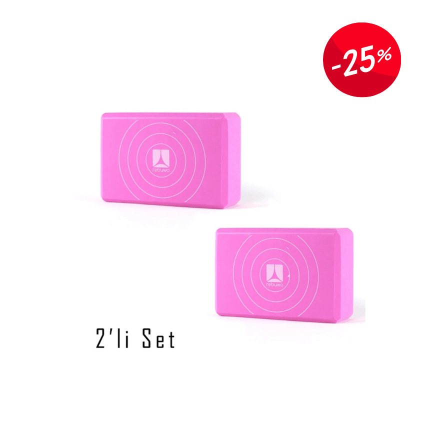 Köpük Yoga Bloğu Yoga Block 2'li Set Pembe