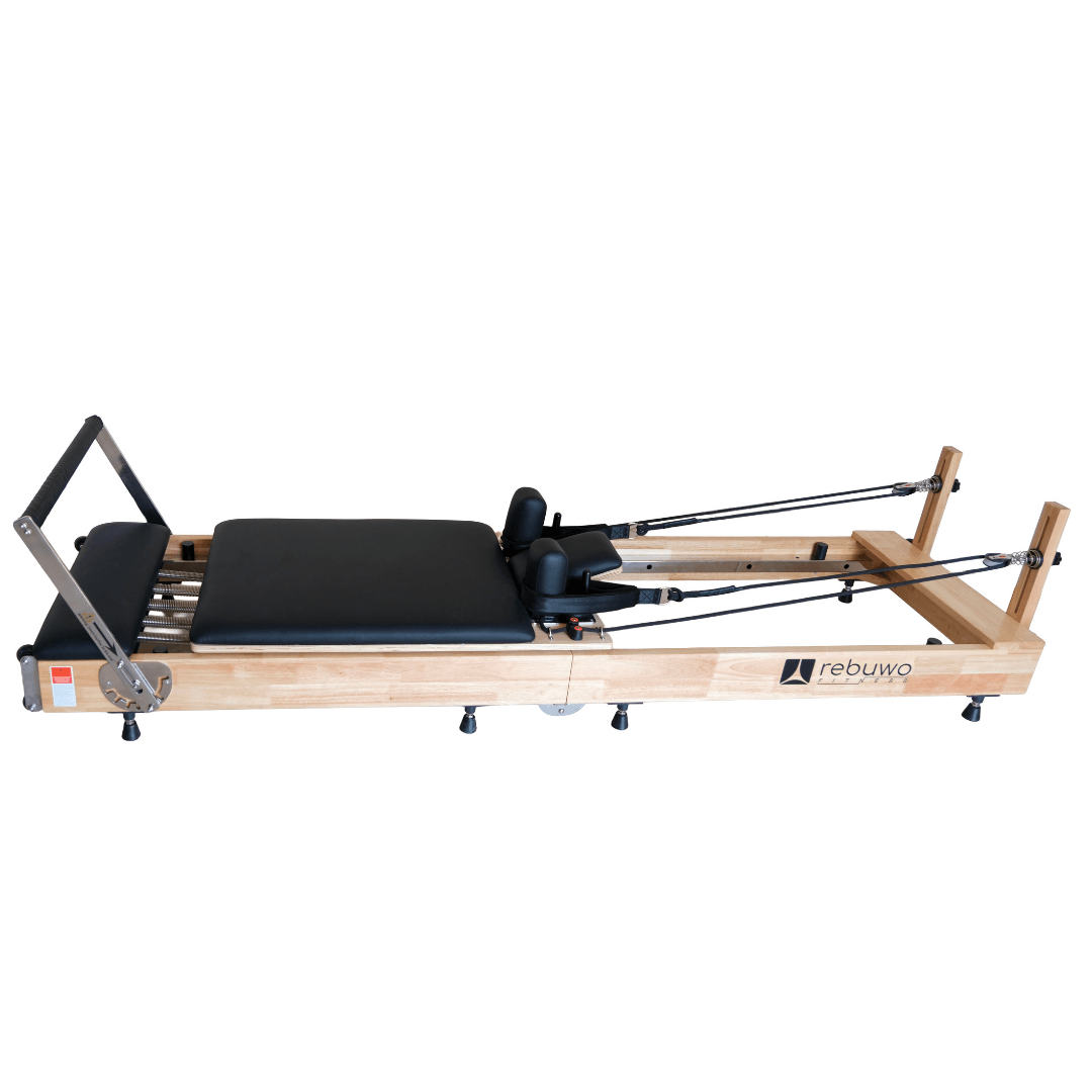 Rebuwo Profesyonel Ahşap Reformer Katlanabilir Pilates Aleti-Profesyonel ve Ev Tipi Kullanım