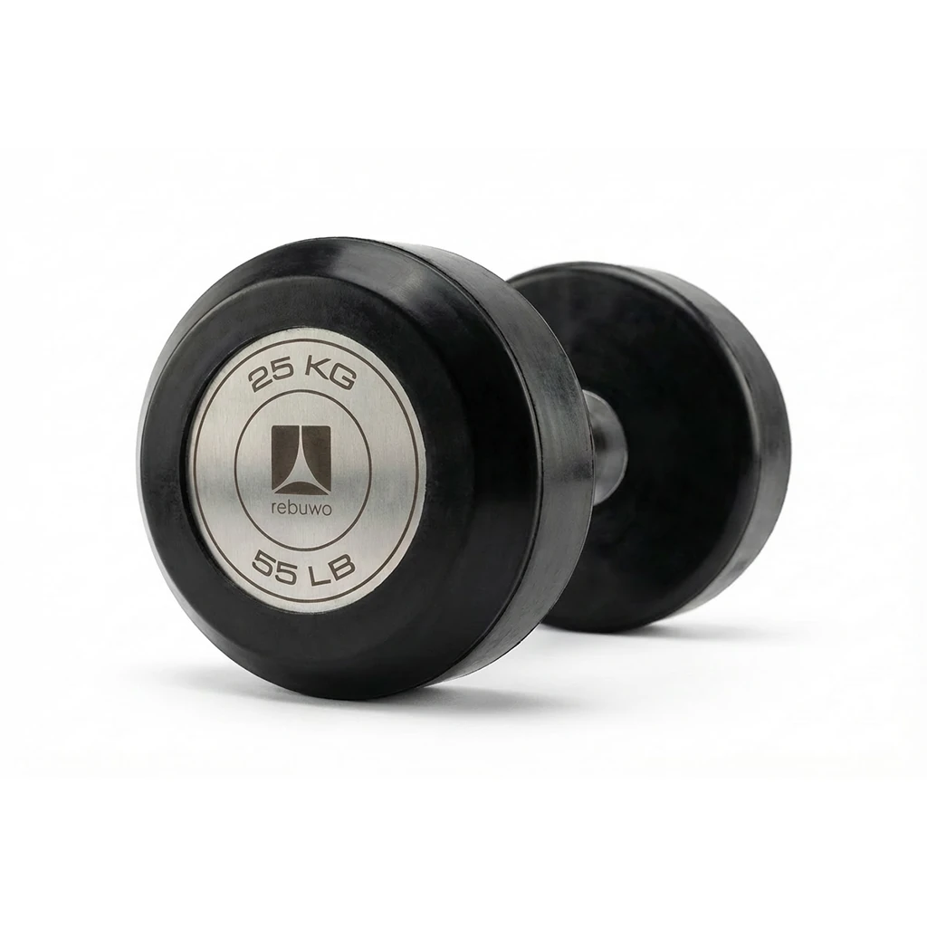 Rebuwo Profesyonel Kauçuk Kaplı Olimpik Dambıl 1 Adet 25 KG (Teşhir)