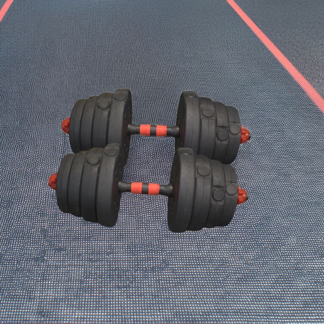 WOQES Çok Fonksiyonlu Dambıl Seti 28 kg – Ayarlanabilir Ağırlıklar (2.5-2-1.25-1 kg)