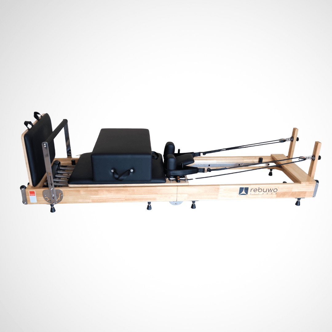 Rebuwo Profesyonel Ahşap Reformer Katlanabilir Pilates Aleti-Profesyonel ve Ev Tipi Kullanım