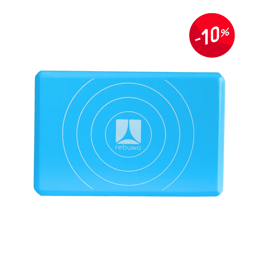 Rebuwo EVA Köpük Yoga Bloğu Açık Mavi, Destekleyici ve Hafif, EVA Foam Yoga Block Light Blue