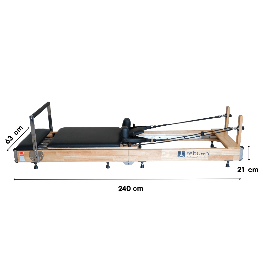 Rebuwo Profesyonel Ahşap Reformer Katlanabilir Pilates Aleti-Profesyonel ve Ev Tipi Kullanım