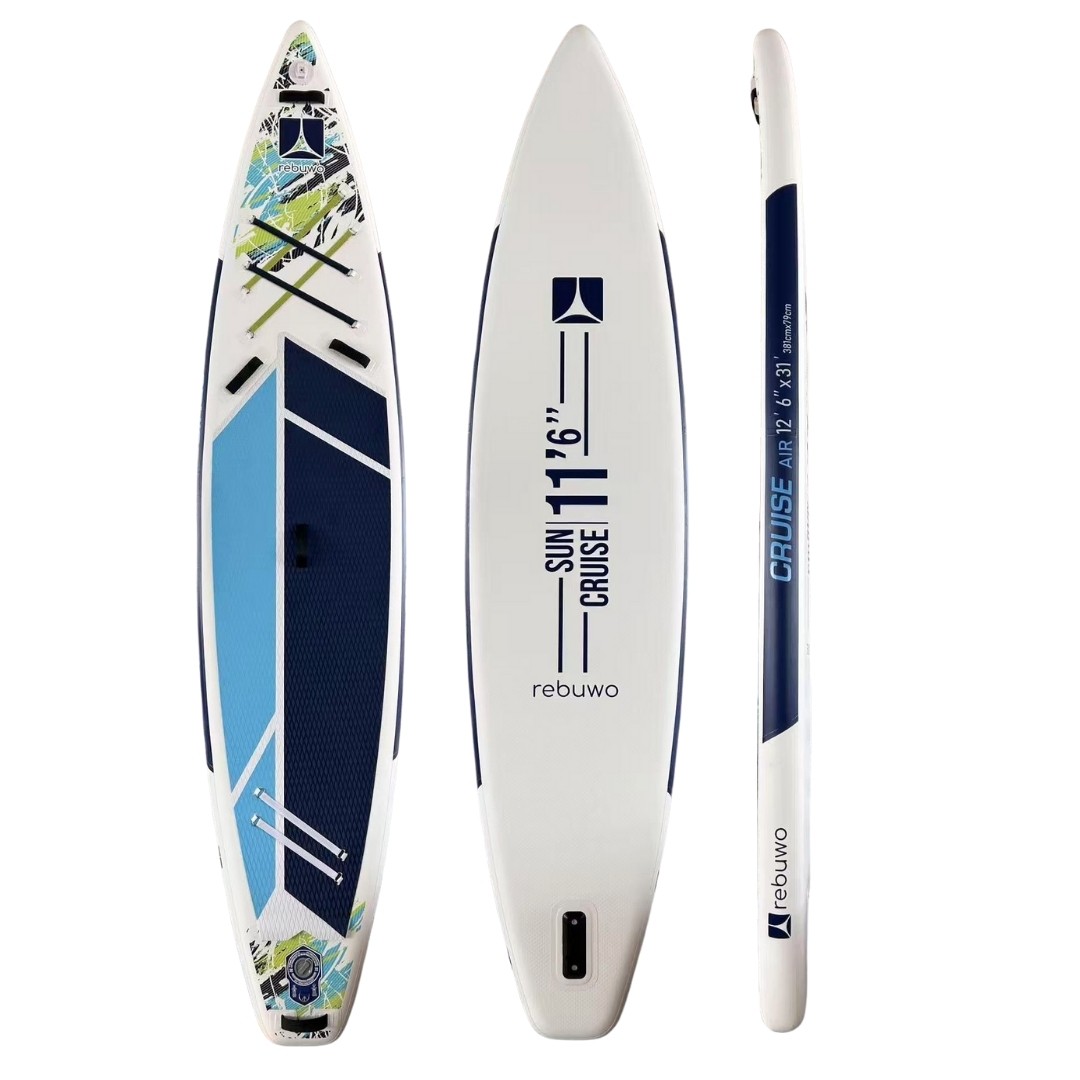 Rebuwo Pro Sup Şişme Sörf Tahtası Stand Up Paddle Board 79*381*15 Cm Mavi Yarış Board