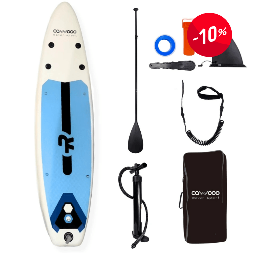 Cawooo Sup Şişme Sörf Tahtası Stand Up Paddle Board 80*320*15 Cm Açık Mavi