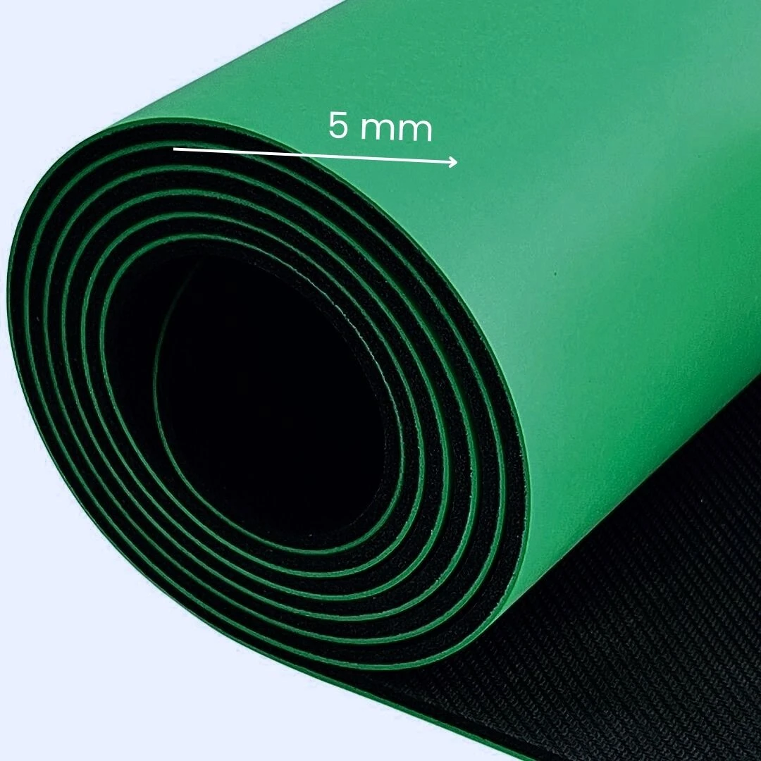 Rebuwo Hizalama Tasarım 5mm Kauçuk Mat Kaydırmaz Yoga Mat Pilates Mat Yeşil