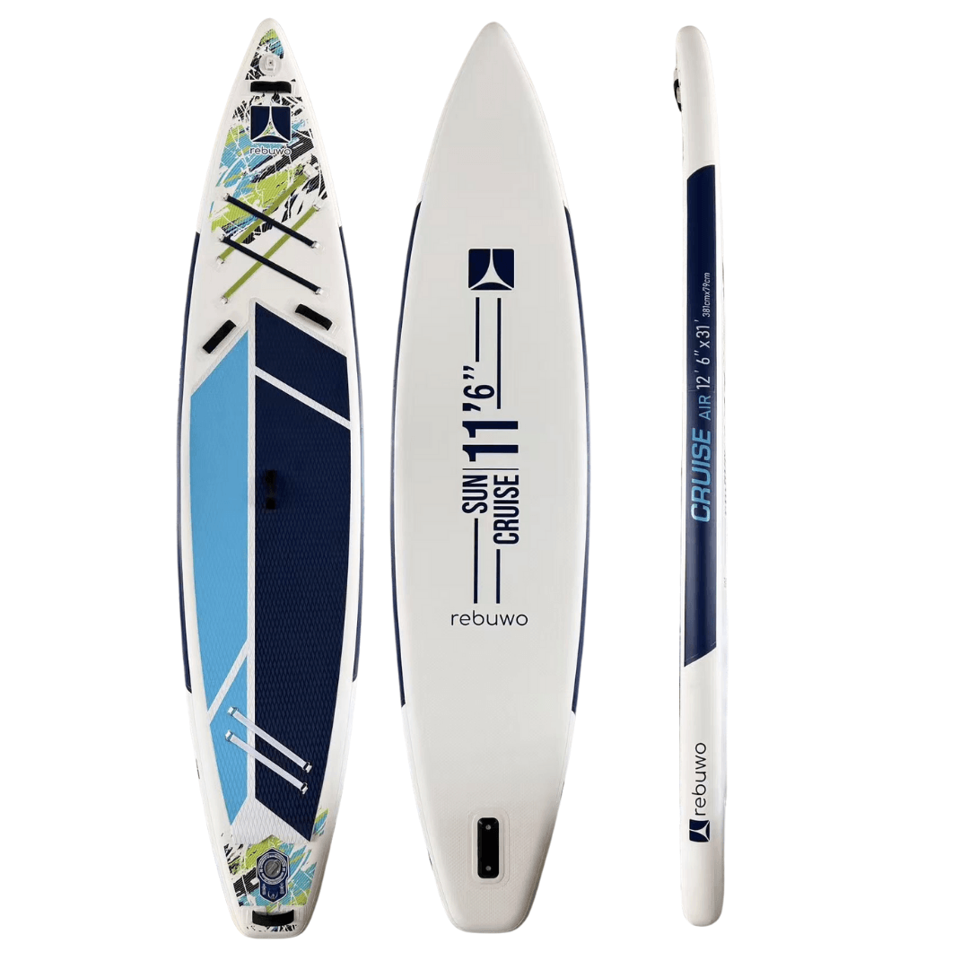 Rebuwo Pro Sup Şişme Sörf Tahtası Stand Up Paddle Board 79*381*15 Cm Mavi Yarış Board