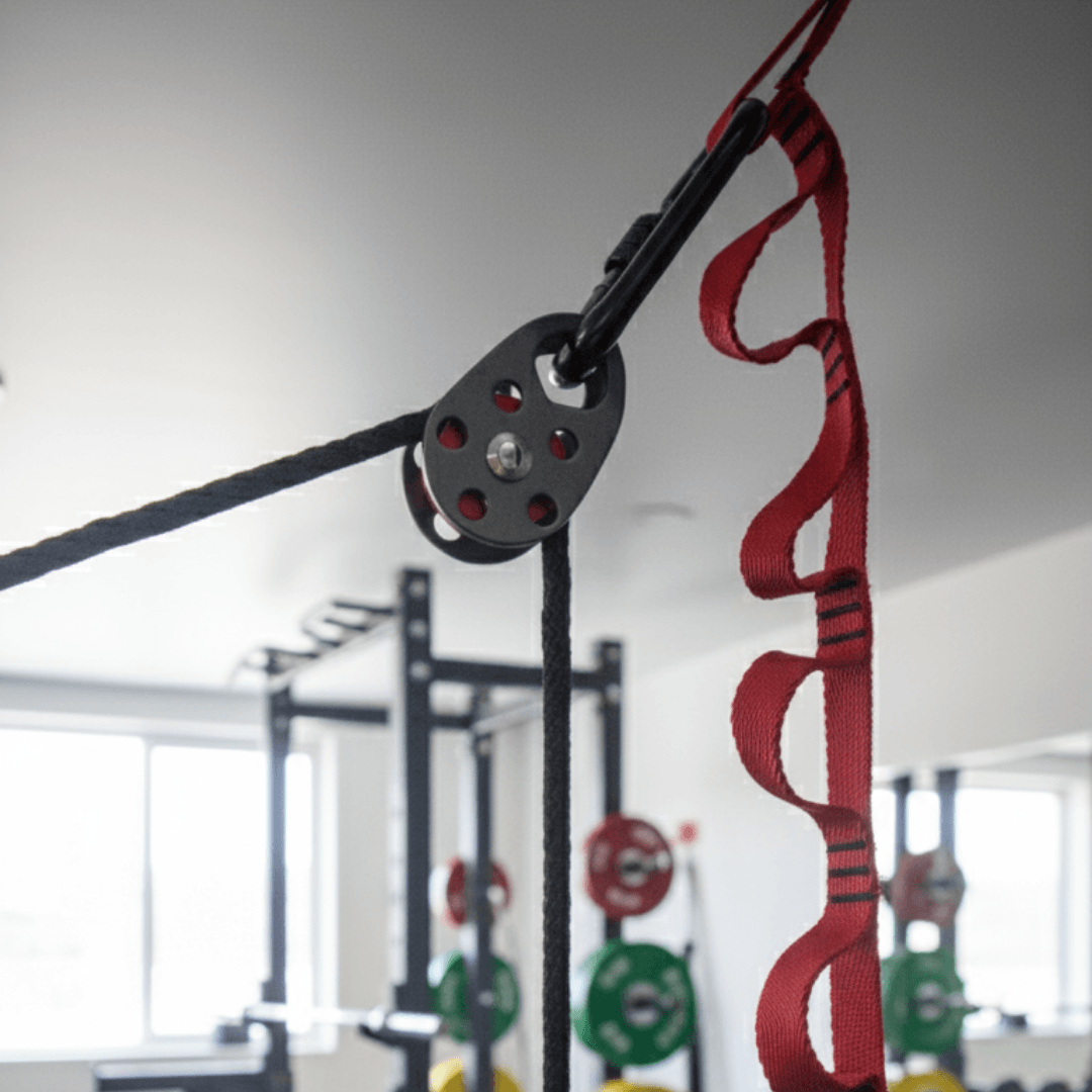 Rebuwo Ağırlık İstasyonuna Uyumlu Halatlı Makara Sistemi – Direnç ve Çekiş Antrenmanı(8 Kademeli Esneme Kayışı,Karabinalı)