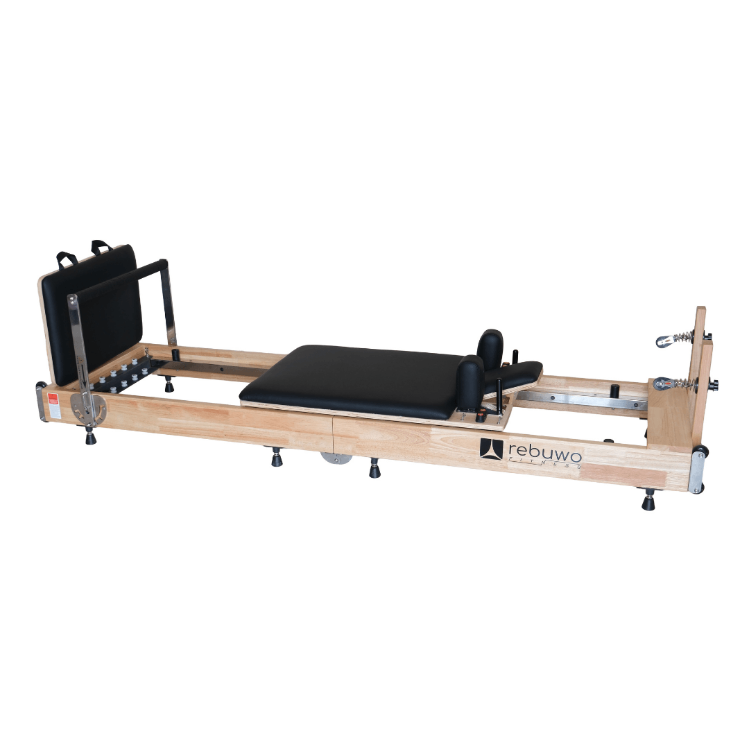 Rebuwo Profesyonel Ahşap Reformer Katlanabilir Pilates Aleti-Profesyonel ve Ev Tipi Kullanım