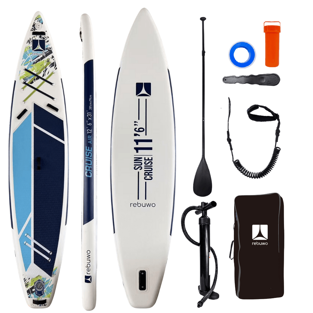 Rebuwo Pro Sup Şişme Sörf Tahtası Stand Up Paddle Board 79*381*15 Cm Mavi Yarış Board
