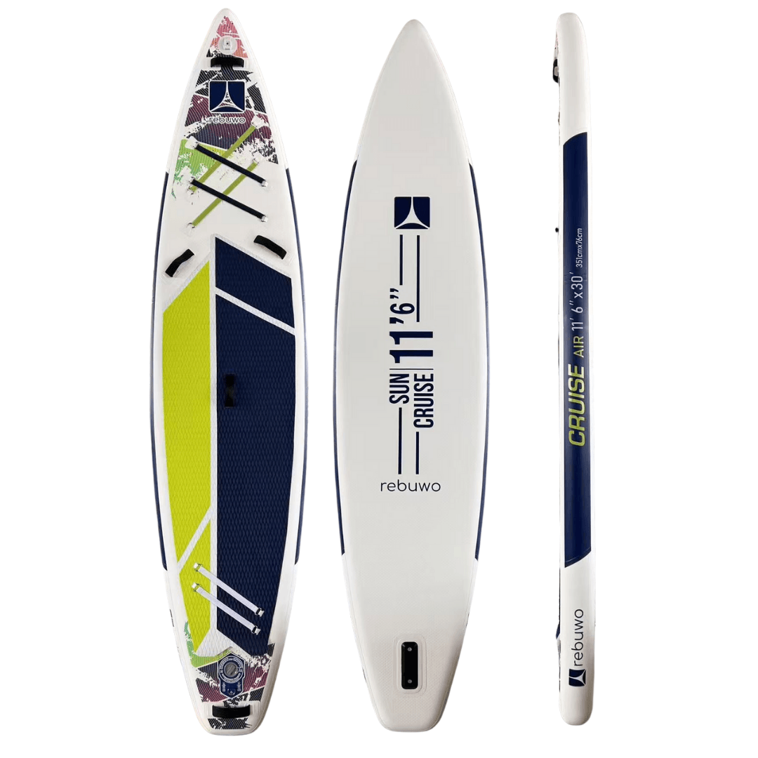 Rebuwo Pro Sup Şişme Sörf Tahtası Stand Up Paddle Board 76*351*15 Cm Yeşil Yarış Board