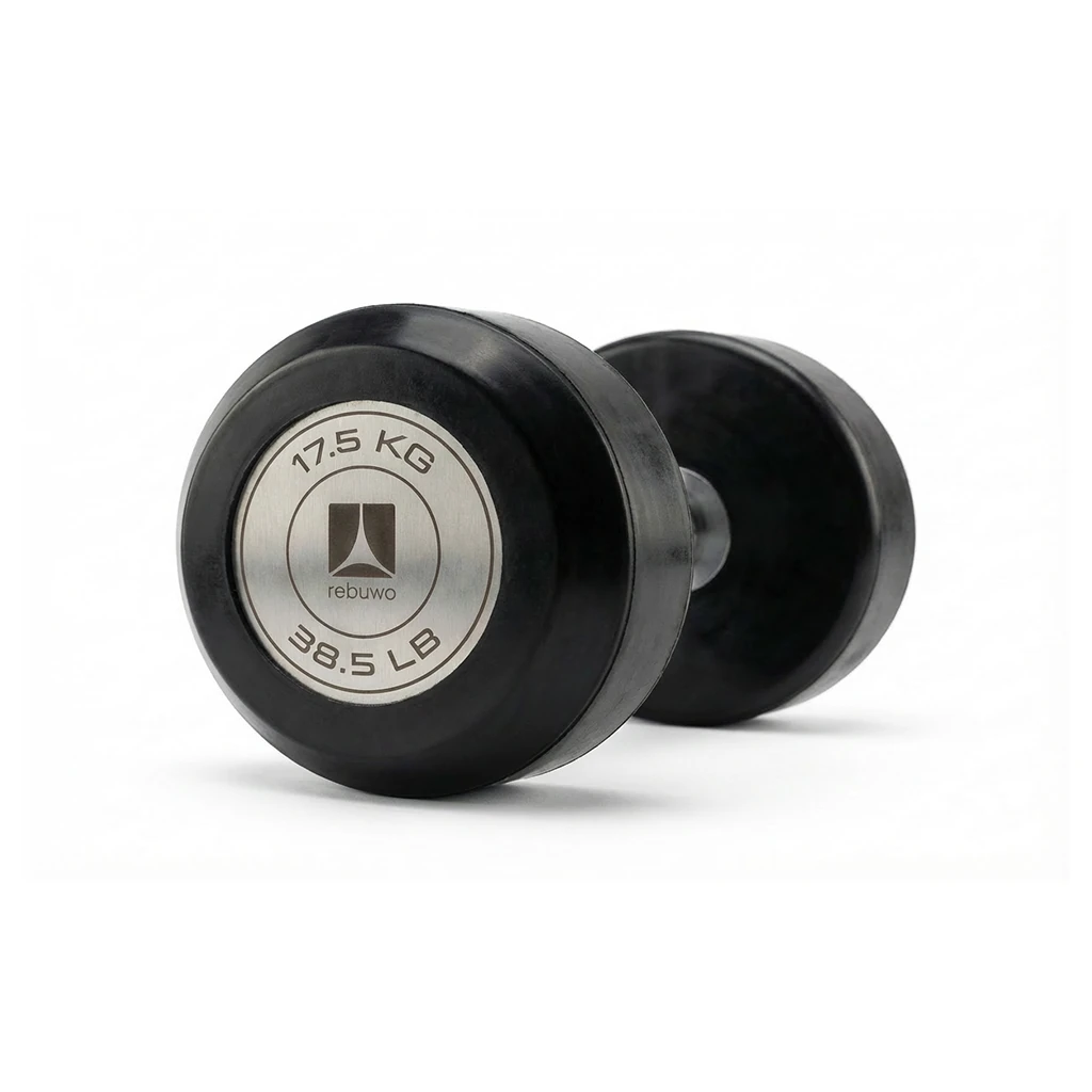 Rebuwo Profesyonel Kauçuk Kaplı Olimpik Dambıl 1 Adet 17.5 KG(Teşhir)