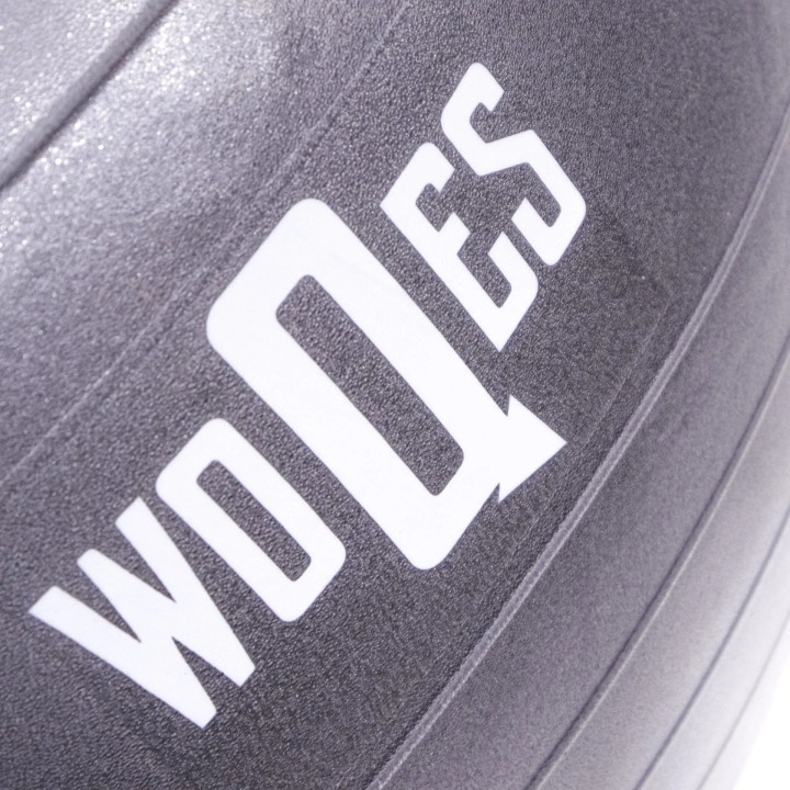 WOQES 65cm Pilates Topu Yüksek Kalite PVC Şişirme Pompası Hediyeli Gri