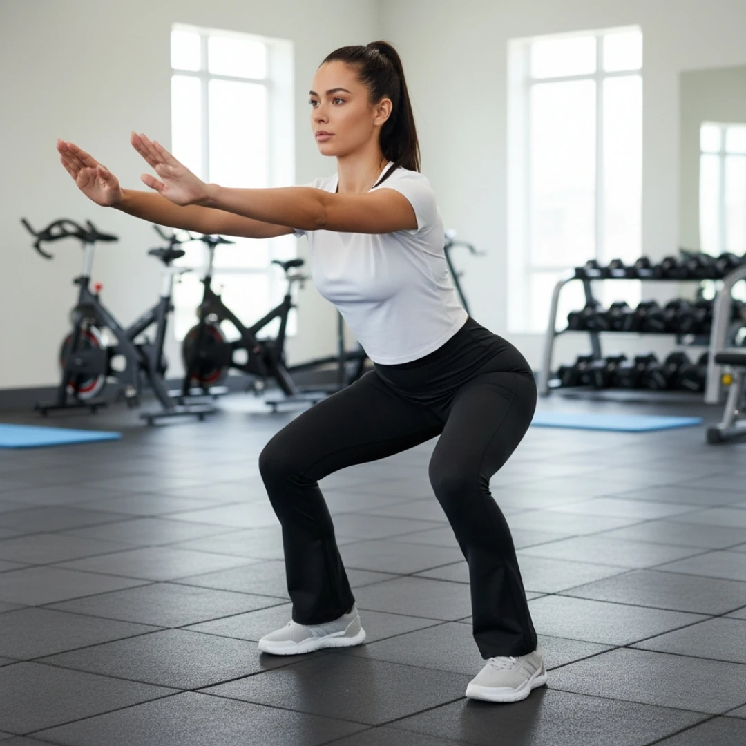 Rebuwo Siyah Yüksek Bel Toparlayıcı Likralı İspanyol Paça Tayt