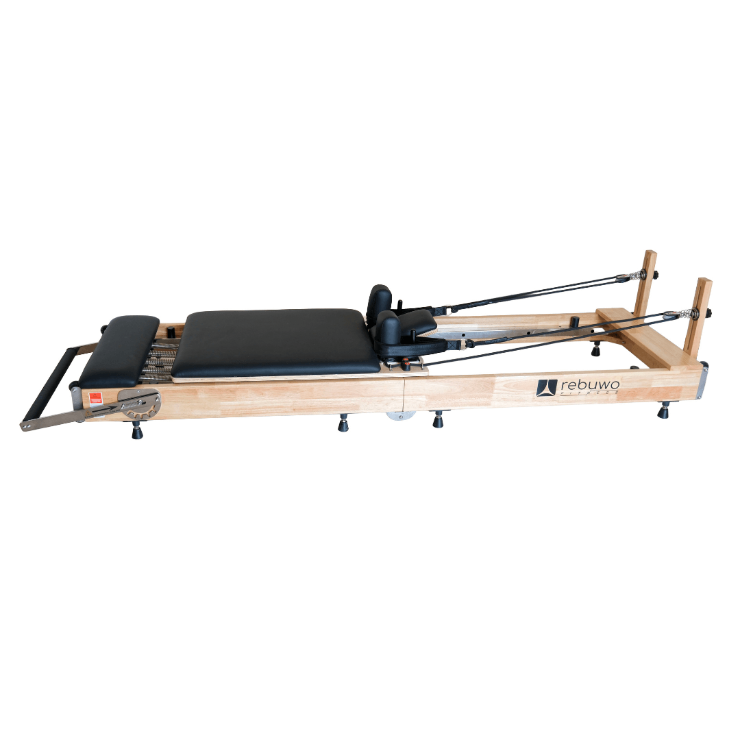 Rebuwo Profesyonel Ahşap Reformer Katlanabilir Pilates Aleti-Profesyonel ve Ev Tipi Kullanım