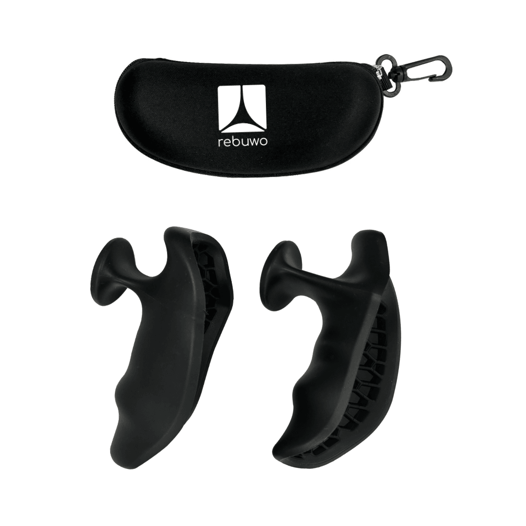 Rebuwo Siyah Deadlift Ağırlık Tutuş Aparatı – Kaymaz Fat Grip & Eldiven Olmadan Ergonomik Kavrama