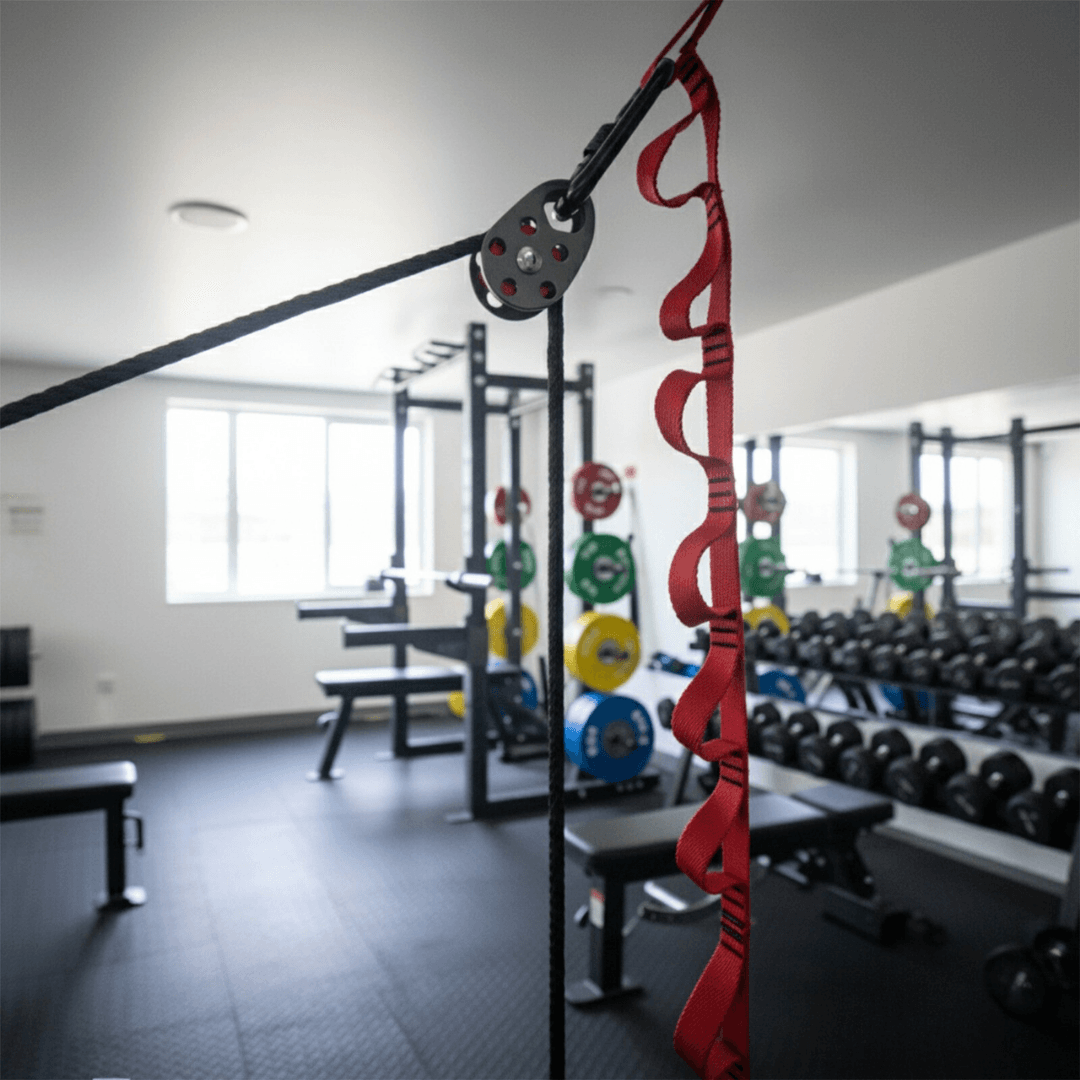 Rebuwo Ağırlık İstasyonuna Uyumlu Halatlı Makara Sistemi – Direnç ve Çekiş Antrenmanı(8 Kademeli Esneme Kayışı,Karabinalı)