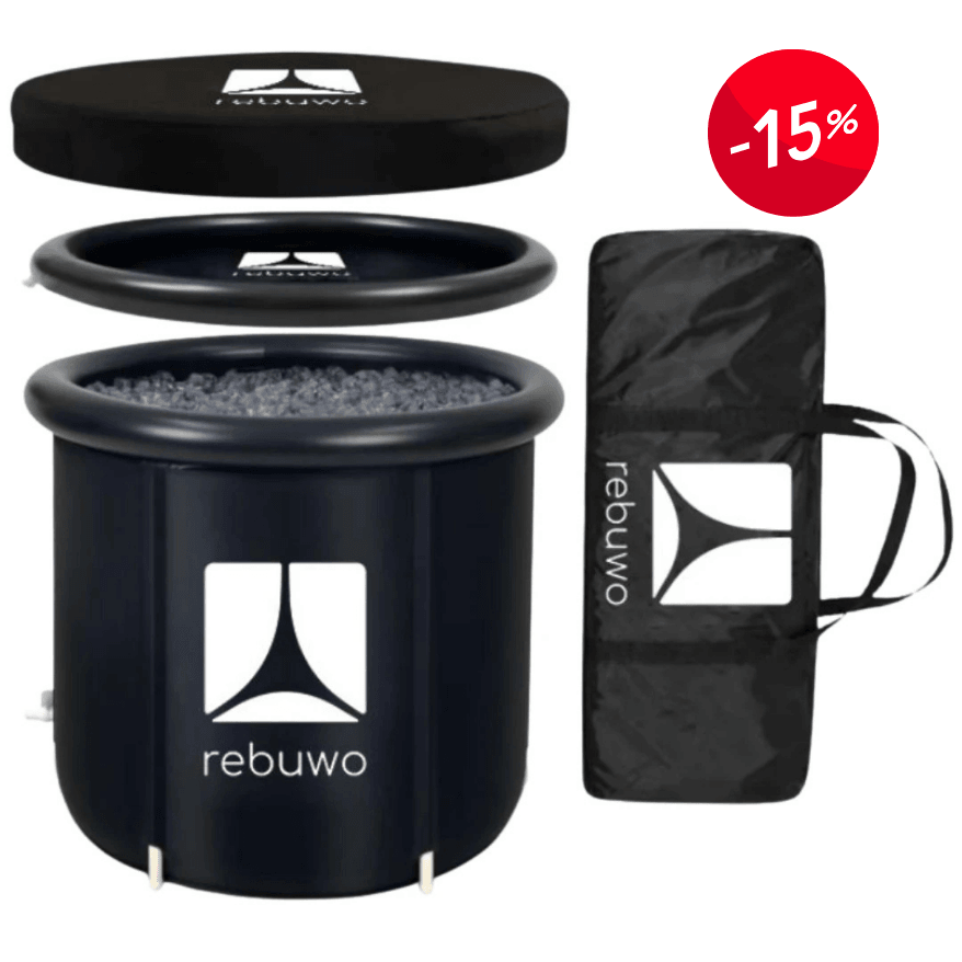 Rebuwo Sporcu Buz Küveti 300 Litre 75×75 cm – Kompakt Soğuk Su Terapisi Ice Bath | Katlanabilir Dayanıklı Taşınabilir Küvet