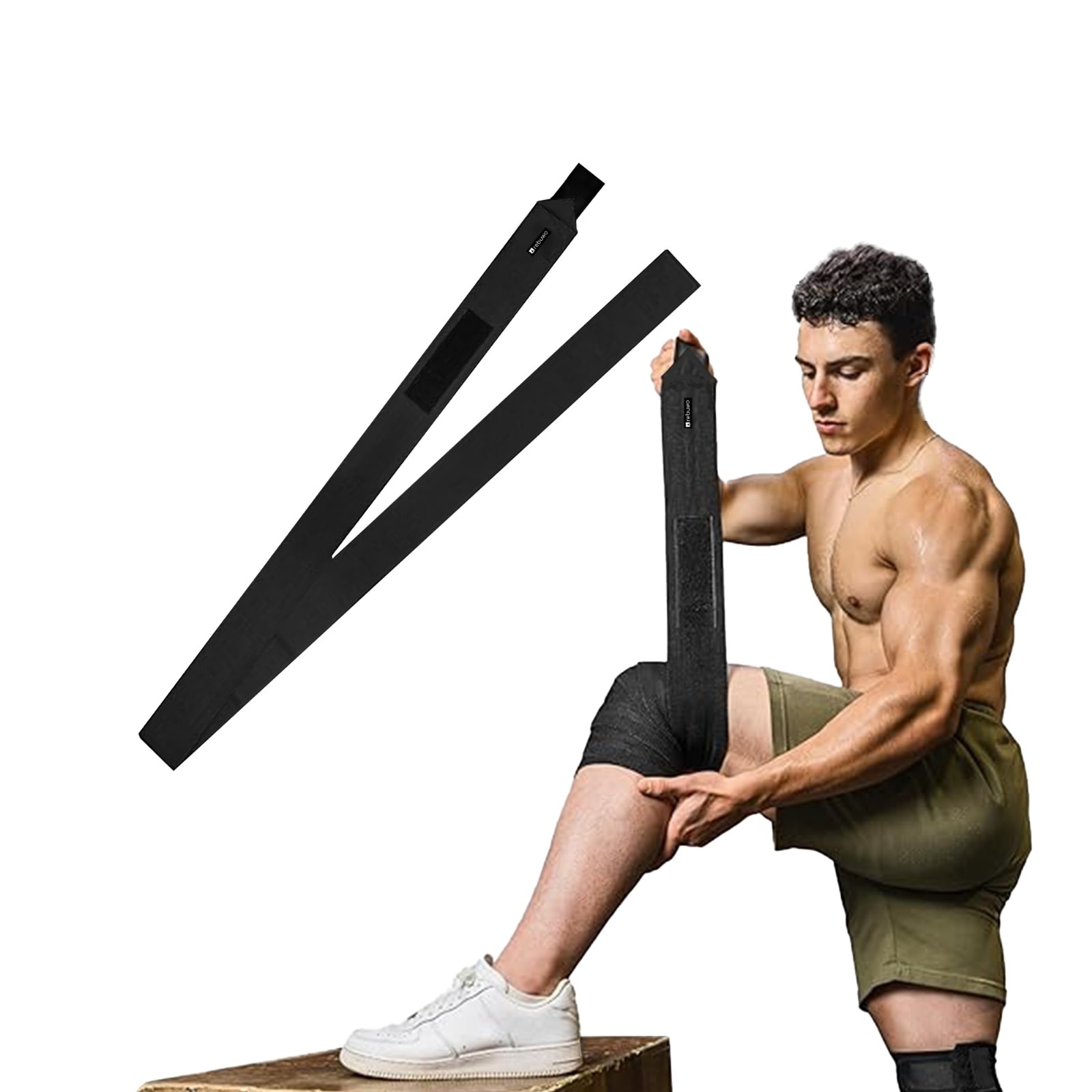  Rebuwo Fitness Ayarlanabilir Diz Bandajı Diz Desteği Pro Knee Wraps