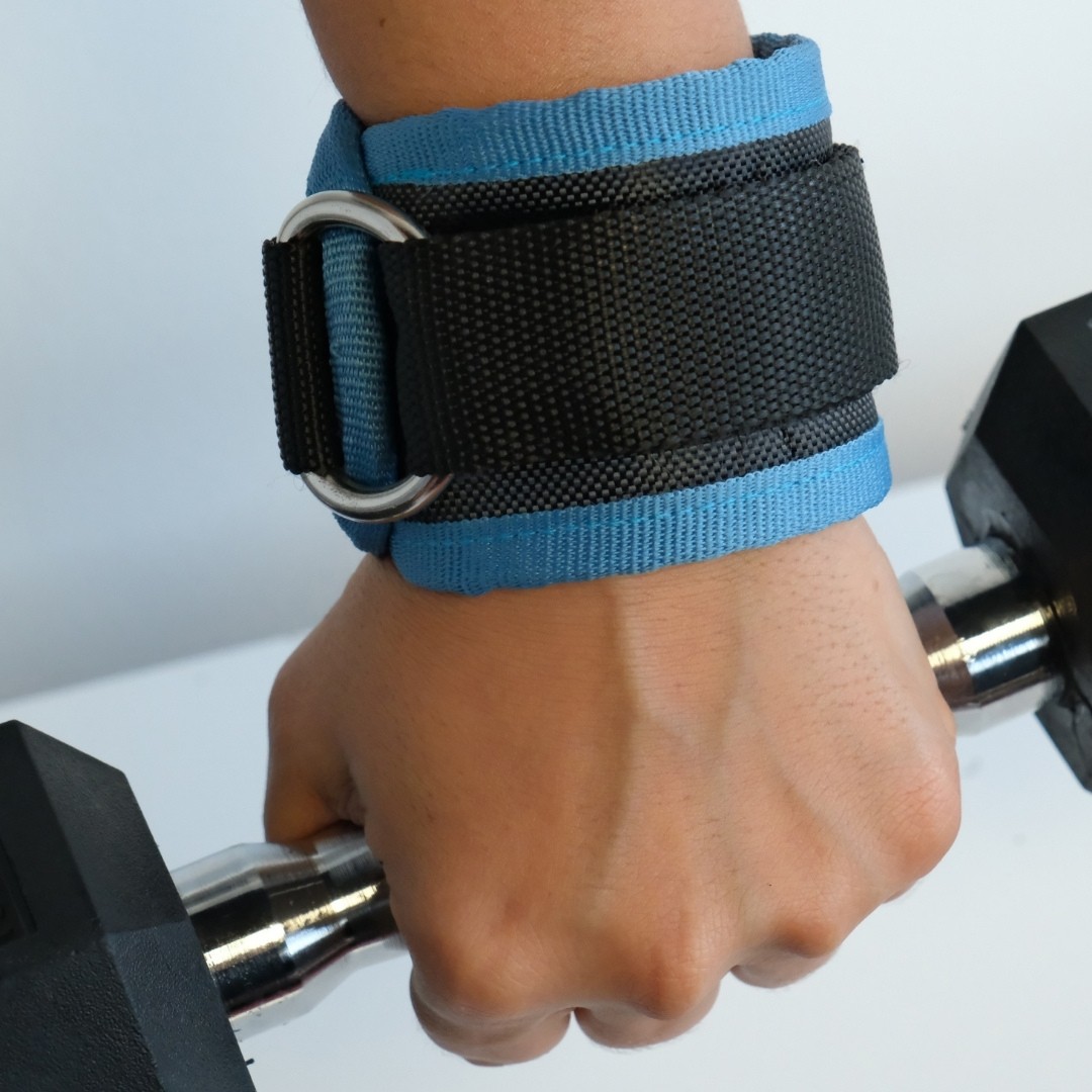 Rebuwo 3'lü Fitness Seti | Halter Kemeri(90 cm) + Ayak/Bilek Kayışı + Cable Ayak Çekiş Aparatı