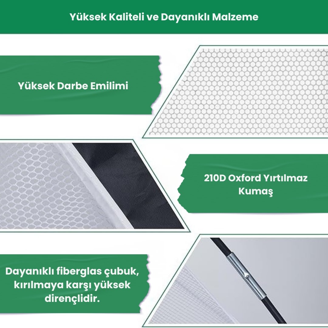 Rebuwo Golf Antrenman Çadırı Seti 3x2x2 m – Hedef Ağı, Golf Sopası ve 3 Top Dahil, Katlanabilir Taşıma Çantalı İç & Dış Mekan Golf Eğitim Ağı