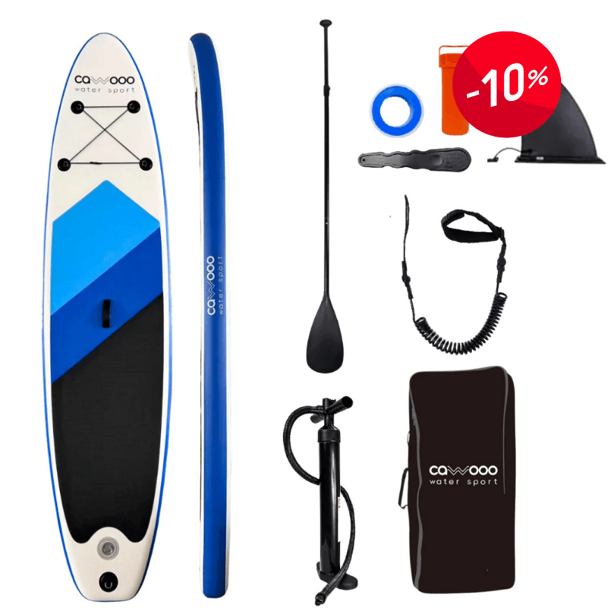 Cawooo SUP Şişme Sörf Tahtası Stand Up Paddle Board 78*320*15 cm Mavi