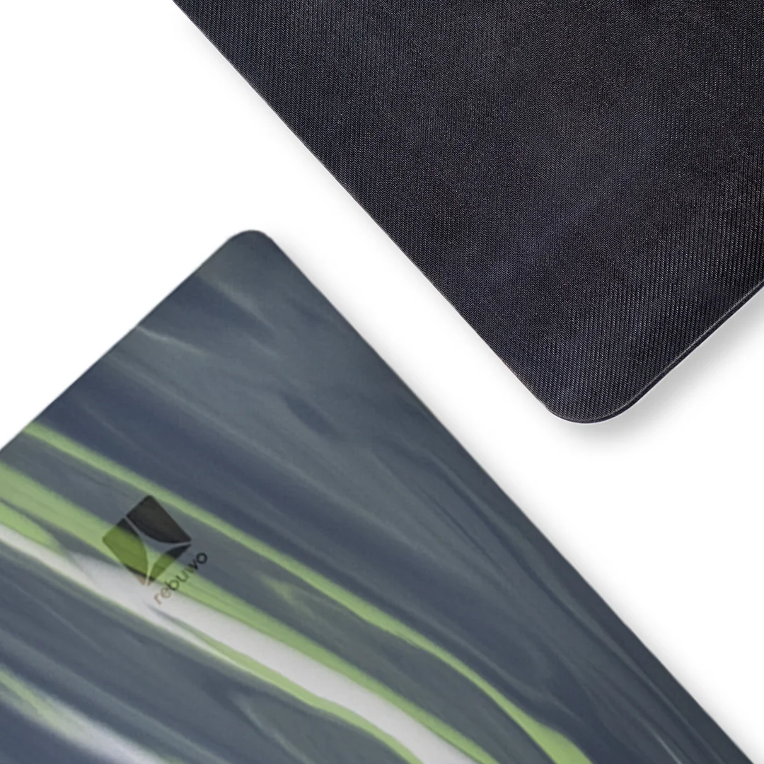 (OUTLET) Rebuwo Kaydırmaz Doğal Kauçuk Yoga Matı Pilates Mat Koyu Gri Desenli
