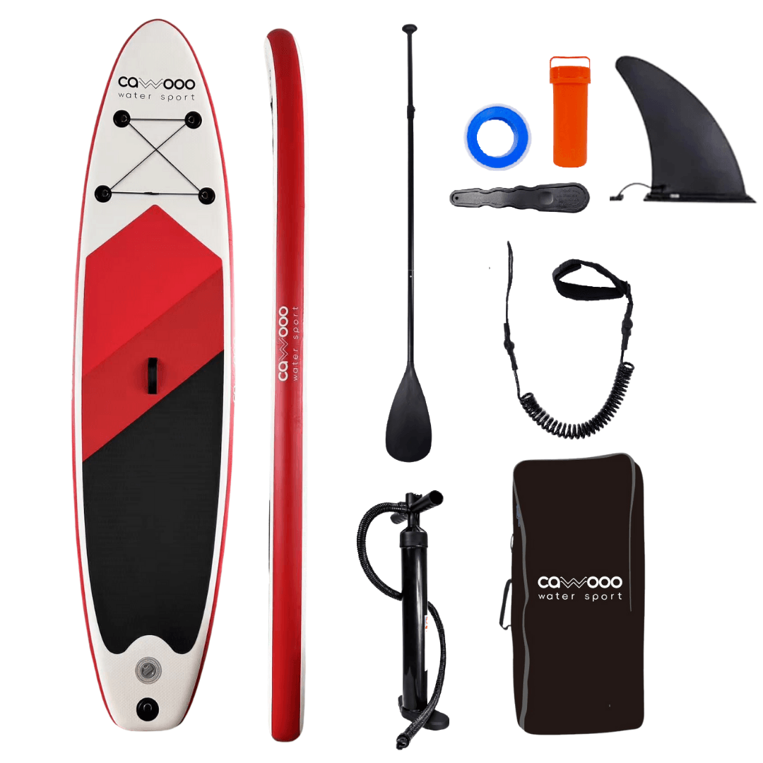 Cawooo SUP Şişme Sörf Tahtası Stand Up Paddle Board 78*320*15 cm Kırmızı