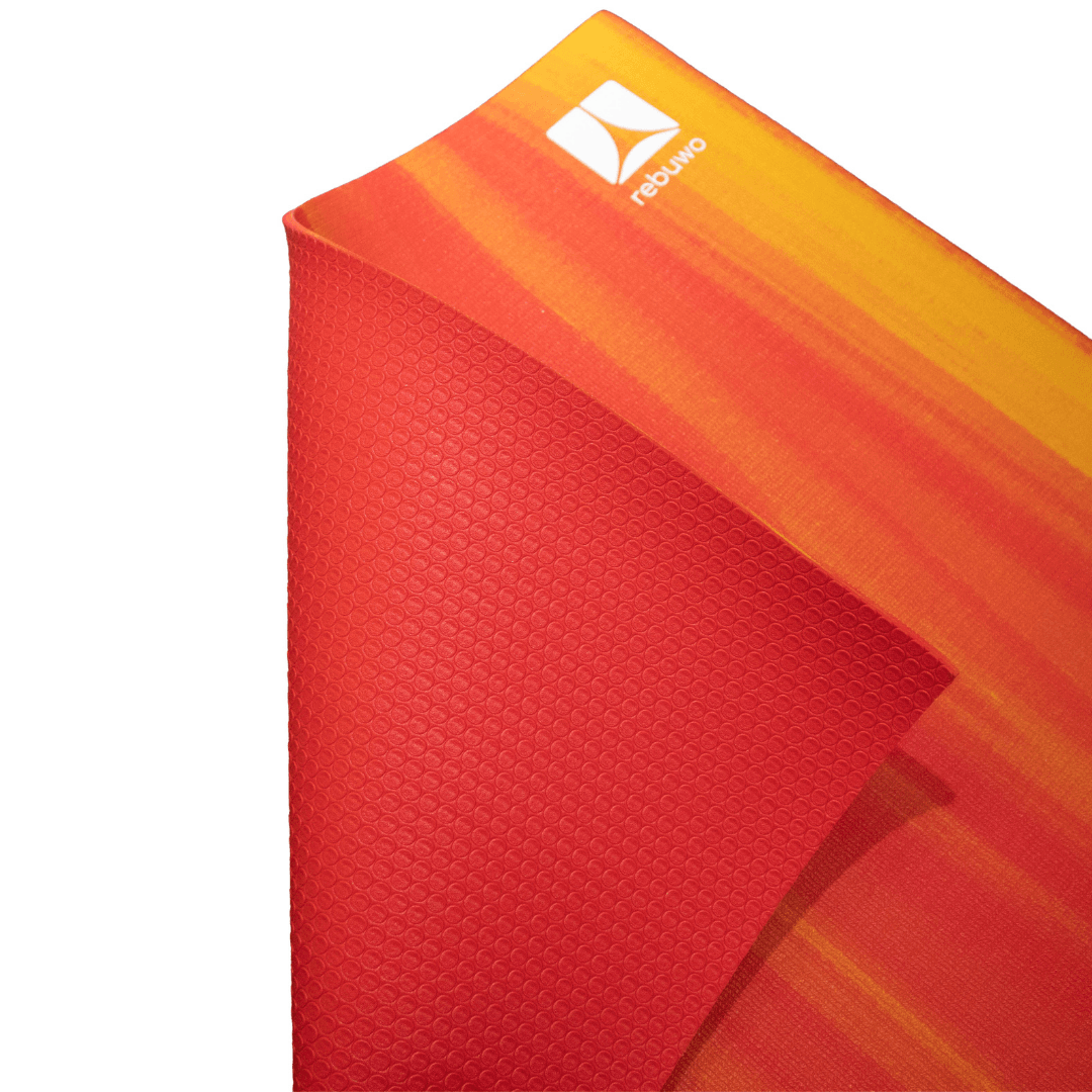 Rebuwo PER Yoga Matı Turuncu 5mm, Ekolojik Fitness Matı, Kaydırmaz, Orange, Non-Slip & Sustainable