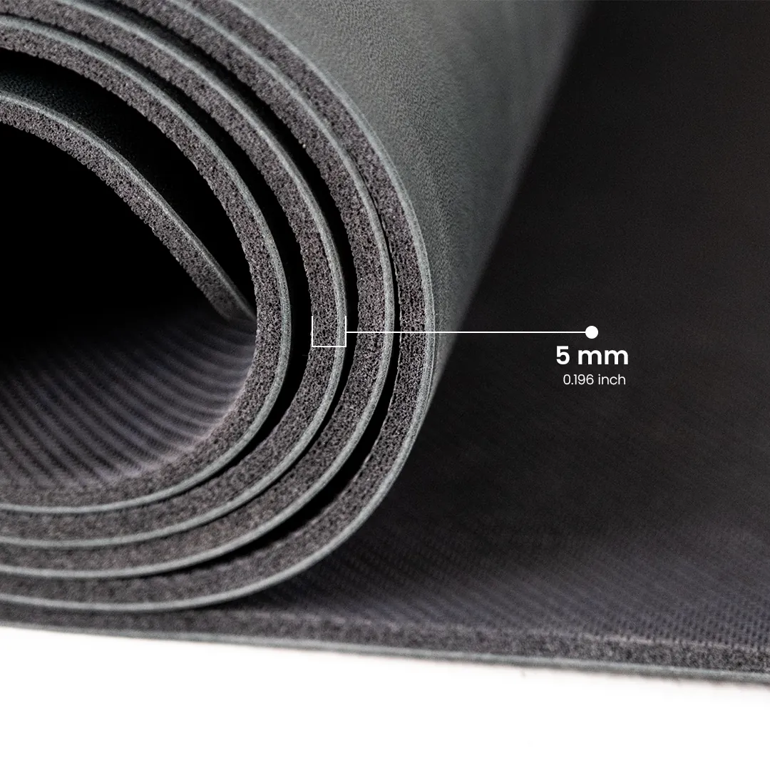 (OUTLET) Rebuwo Kaydırmaz Doğal Kauçuk Yoga Matı Pilates Mat Koyu Gri Desenli