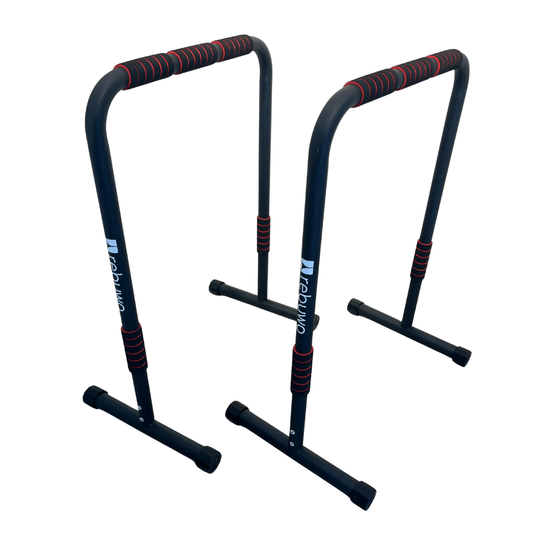 Rebuwo İkili Uzun Paralel Dip Bar – Tall Parallettes Dips Bar | Portatif Ev Tipi Fitness Ekipmanı | Vücut Ağırlığı ile Egzersiz İçin