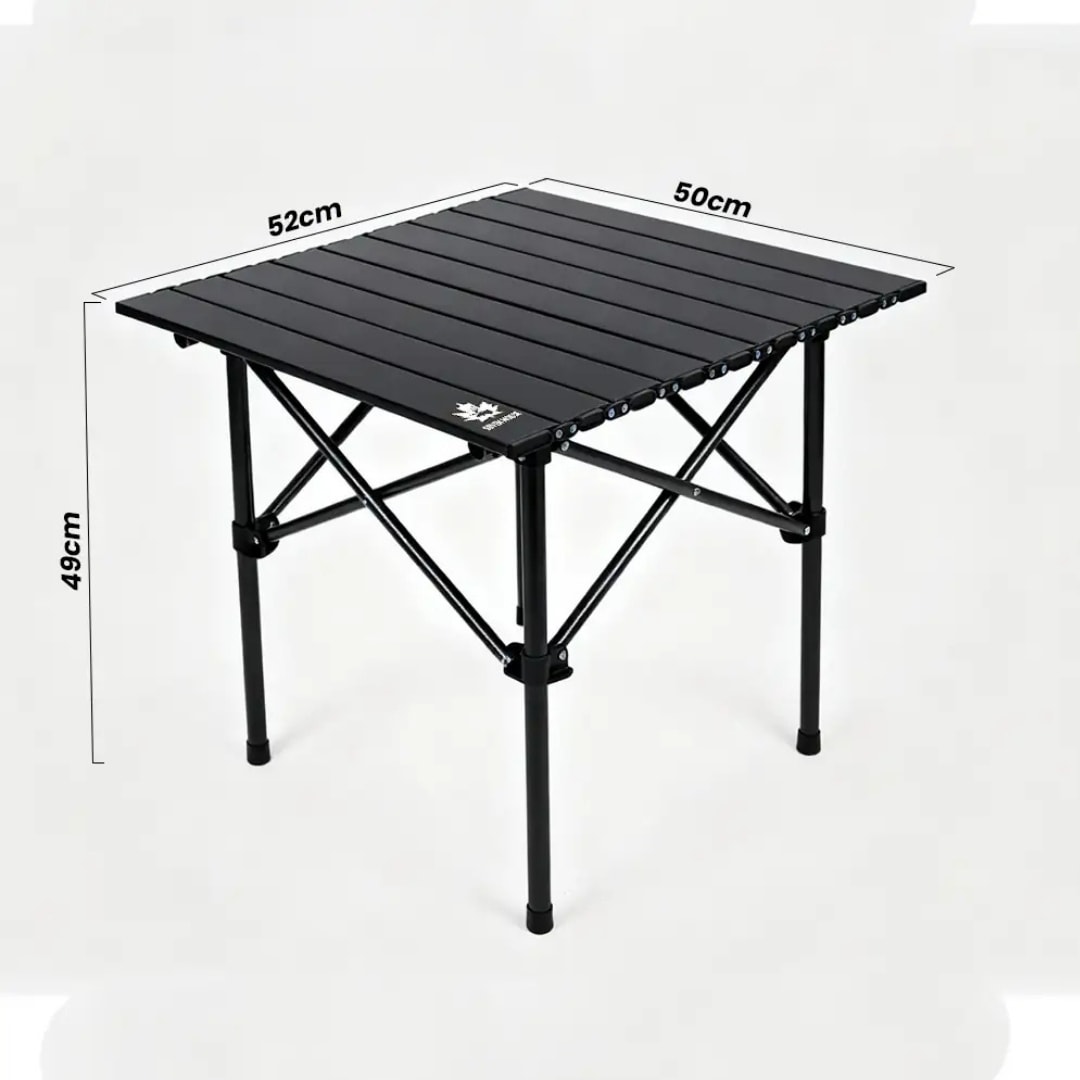 Seven Moose Sonbahar Mini Kamp Seti (2 Adet Katlanır Kamp Sandalyesi Beyaz – Siyah Kamp Masası – Rebuwo Yeşil Bel Çantası – Bagaj Lastiği)