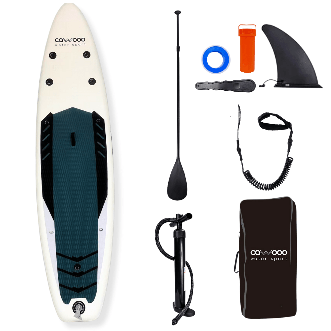 Cawooo Sup Şişme Sörf Tahtası Stand Up Paddle Board 80*320*15 Cm Koyu Yeşil