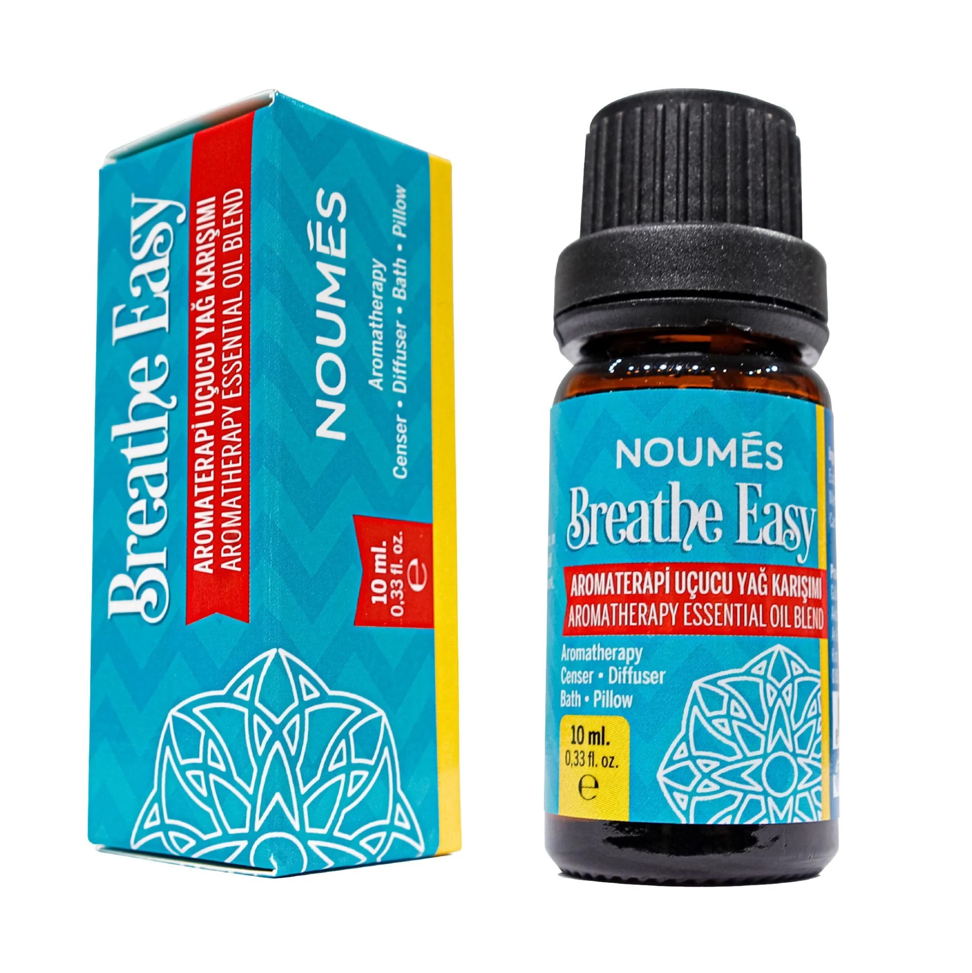 NOUMES %100 Saf Ve Doğal Breathe Easy Aromaterapi Uçucu Yağ Karışımı 10 ml