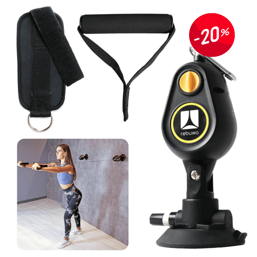 Rebuwo Antrenman Halatı Vakumlu Multifunctional Egzersiz Aleti Rope Trainer