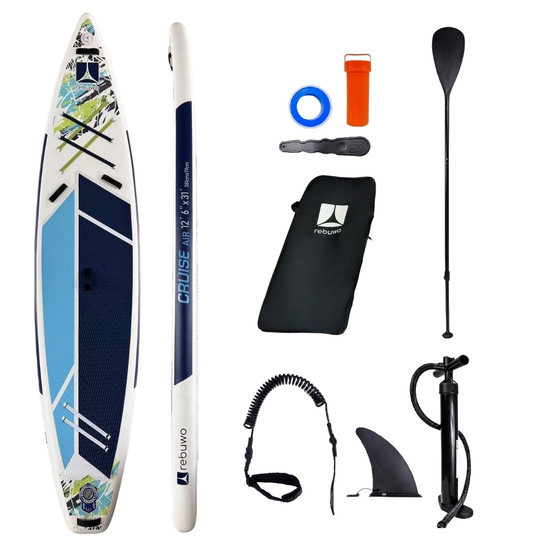 Rebuwo Pro Sup Şişme Sörf Tahtası Stand Up Paddle Board 79*381*15 Cm Mavi Yarış Board