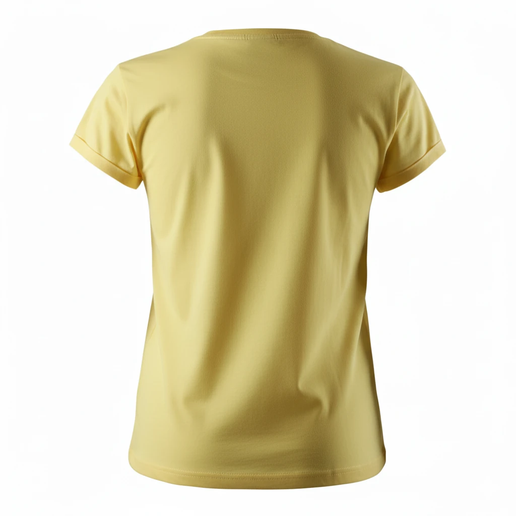 Rebuwo Kadın %100 Pamuk Sarı Tshirt - Bisiklet Yaka, Kısa Kollu, Nefes Alabilen Kumaş