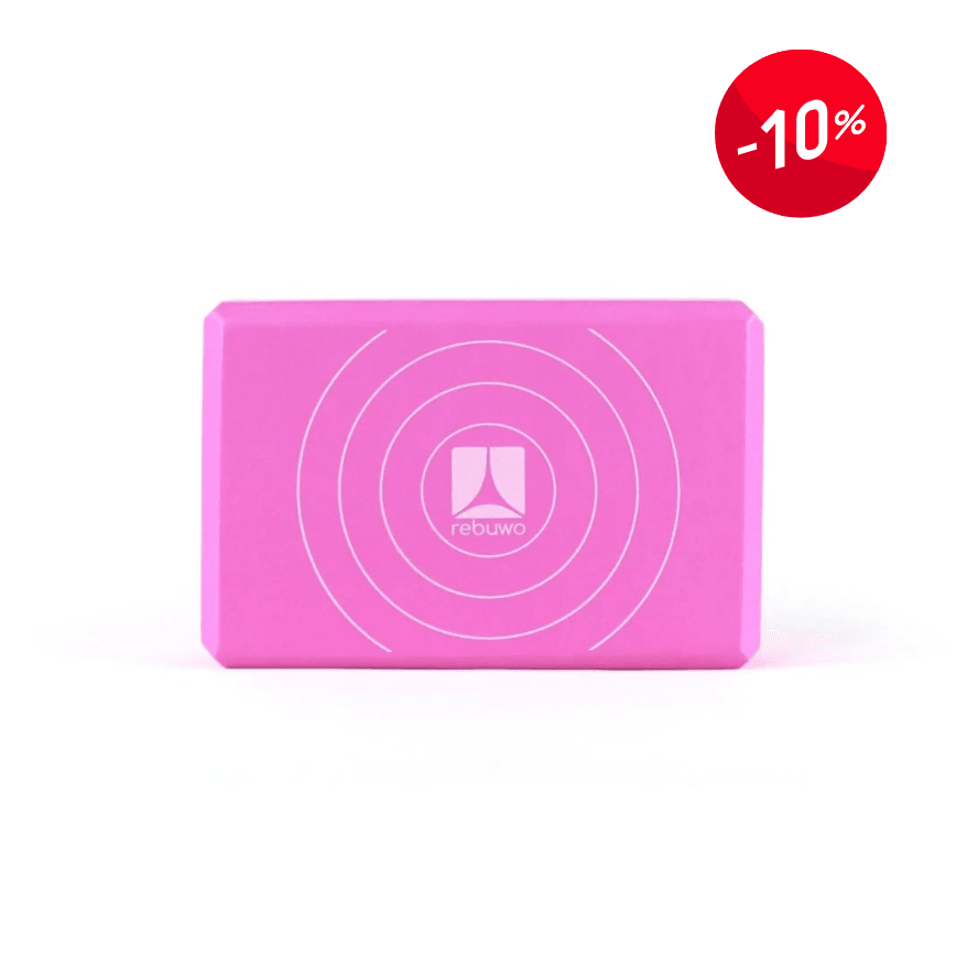Rebuwo TPE Yoga Bloğu Pembe, Ekstra Konforlu Destek, Pink TPE Yoga Block, Non-Slip 