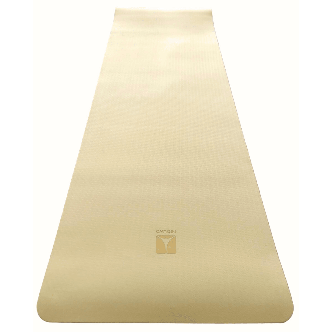 Rebuwo Çift Taraflı TPE Yoga Pilates Matı 6mm Kaymaz Hafif Taşınabilir – Yeşil & Sarı (Butter Yellow)