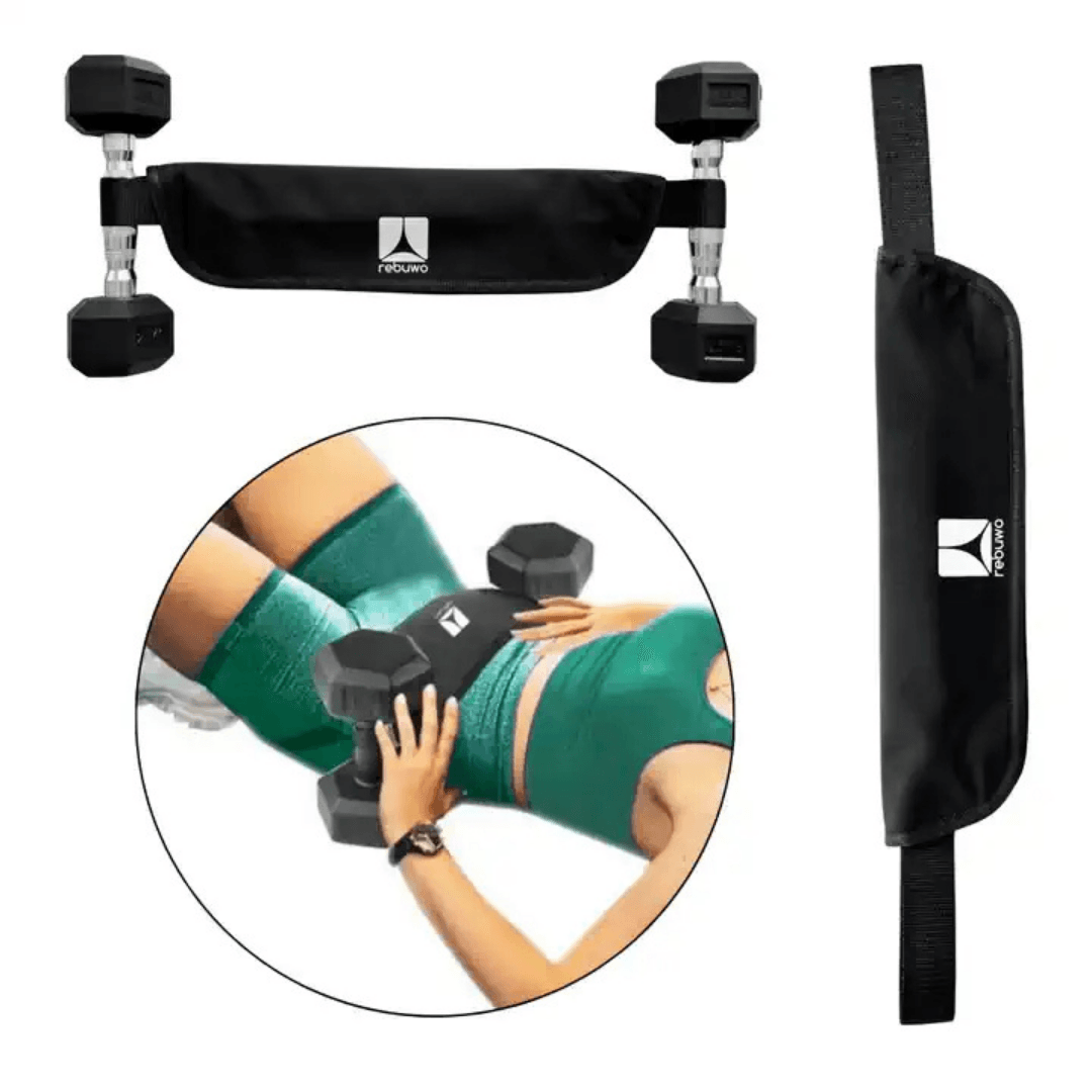 Rebuwo Pilates & Yoga Seti – Kırmızı WOQES Egzersiz Matı(6 mm) +Rebuwo Hip Thrust Kemeri+Siyah Yüksek Yoğunlukta Orta Sert Deluxe Foam Roller +Siyah 8 Kademeli Direnç Bandı + Rebuwo Squat Bantları (Mini, Light, Medium, Heavy)