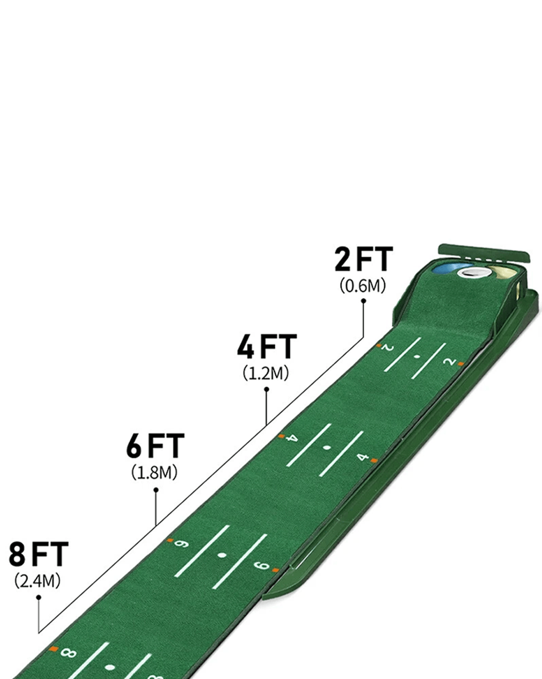 Golf Putting Mat –Top Geri Dönüş Mekanizmalı,Golf Antrenman Halısı | 2 Hızlı Çim Yüzey, Ev ve Ofis Kullanımına Uygun