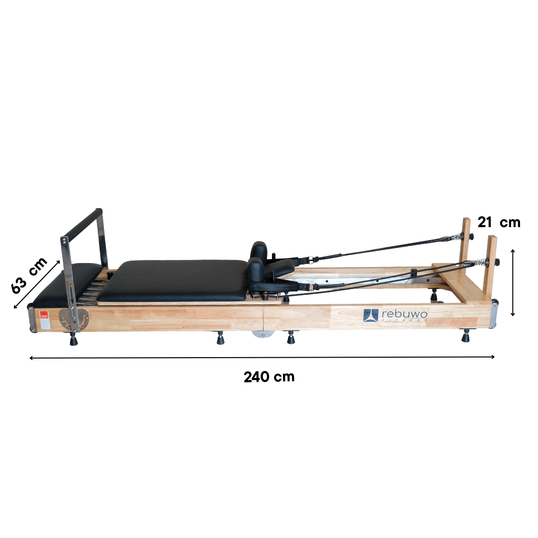 Rebuwo Profesyonel Ahşap Reformer Katlanabilir Pilates Aleti-Profesyonel ve Ev Tipi Kullanım