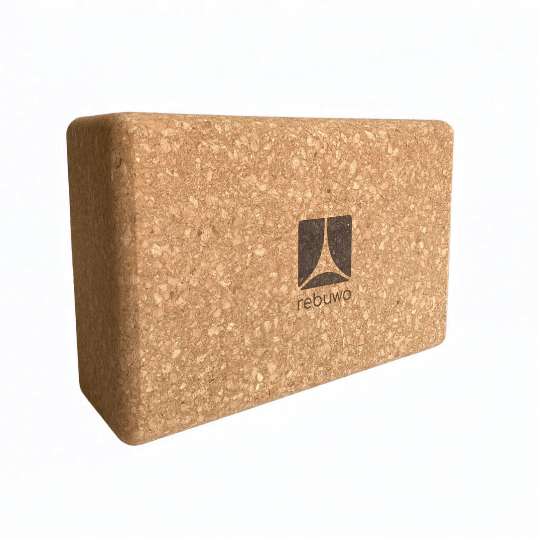 Rebuwo Doğal Mantar Yoga Bloğu, Ekstra Destek ve Stabilite, Natural Cork Yoga Block,Eco-Friendly