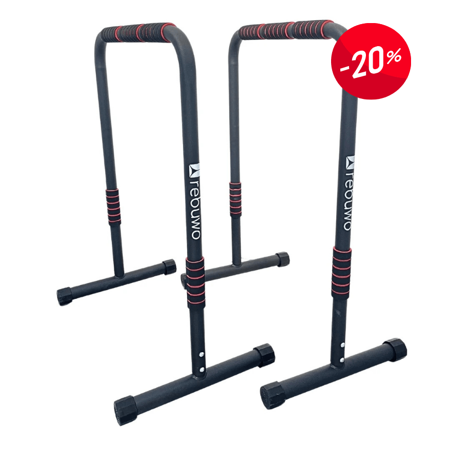 Rebuwo İkili Uzun Paralel Dip Bar – Tall Parallettes Dips Bar | Portatif Ev Tipi Fitness Ekipmanı | Vücut Ağırlığı ile Egzersiz İçin