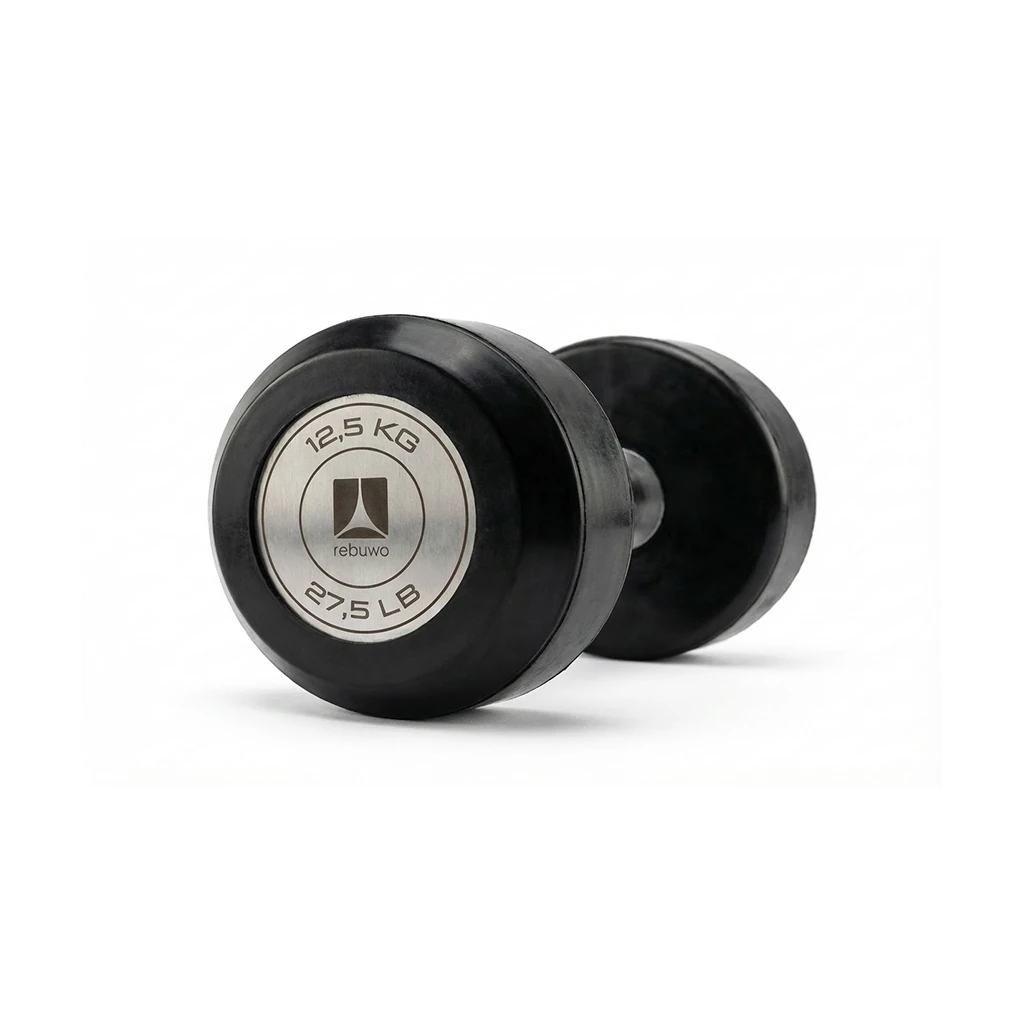 Rebuwo Profesyonel Kauçuk Kaplı Olimpik Dambıl 1 Adet 12.5 KG (Teşhir)