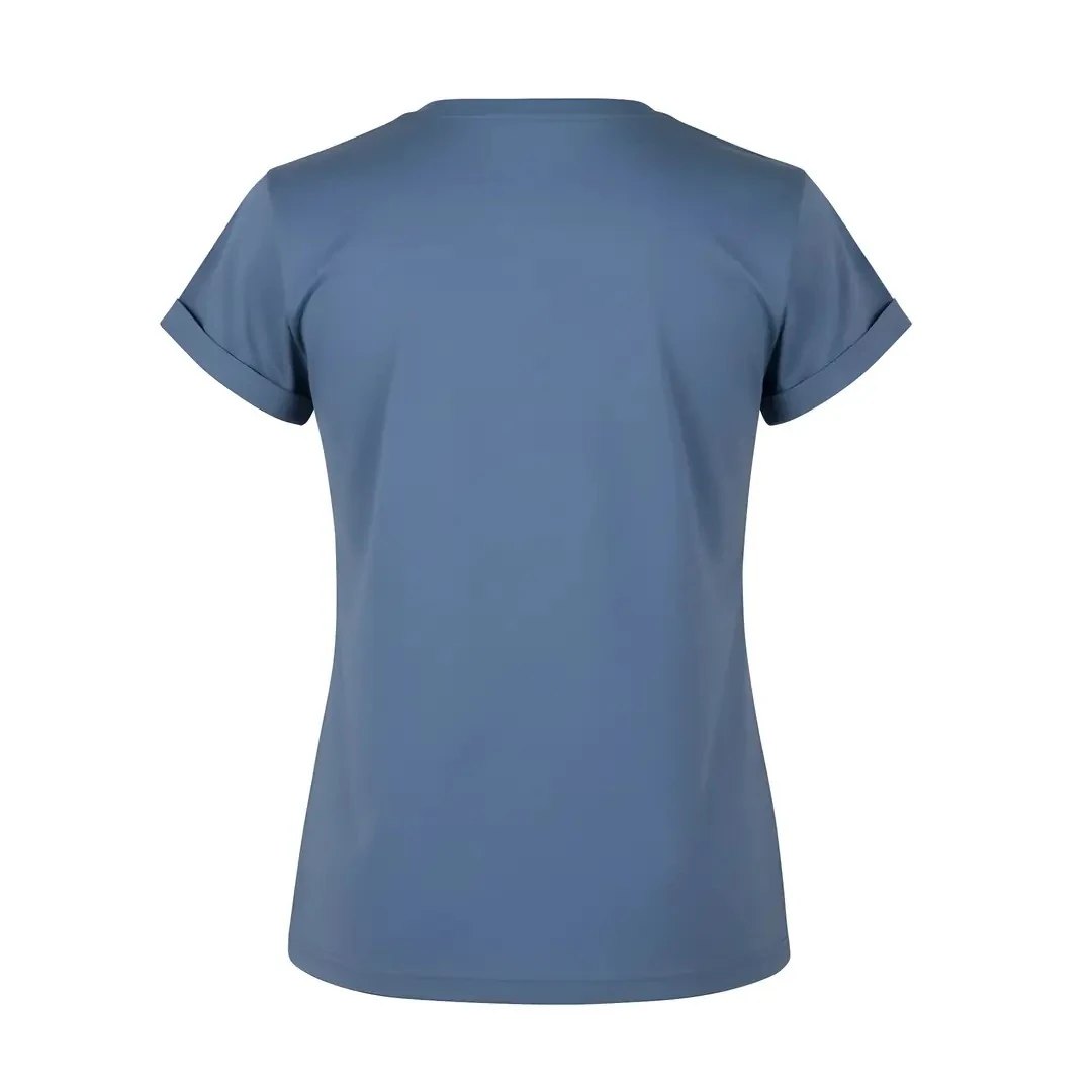 Rebuwo Kadın %100 Pamuk İndigo Tshirt - Bisiklet Yaka, Kısa Kollu, Nefes Alabilen Kumaş